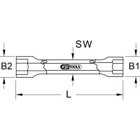 BRONZEplus 6-kant-Steckschlüssel 24x17 mm doppelseitig