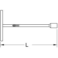 BRONZEplus 6-kant-Steckschlüssel fester Quergriff 10 mm