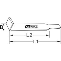 BRONZEplus Winkelschaber mit Griff 380 mm