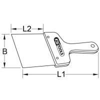 BRONZEplus Breitspachtel starres Blatt 120 mm