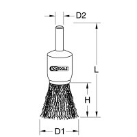 BRONZEplus Pinselbürste, Draht, gewellt, Ø 26 mm