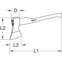 BRONZEplus Axt 750 mm