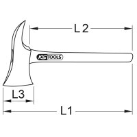 BRONZEplus Feuerwehraxt 800 mm