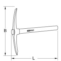 BRONZEplus Kreuzhacke mit Stiel 400 mm