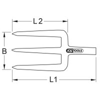 BRONZEplus Gabel für Schießbaumwolle 200 mm