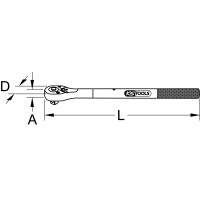 EDELSTAHL 1/2" Umschaltknarre