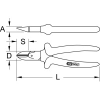 EDELSTAHL Diagonal-Seitenschneider, 150mm