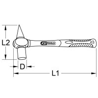 EDELSTAHL Prüfhammer, 250 g