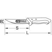 EDELSTAHL Messer, 180mm