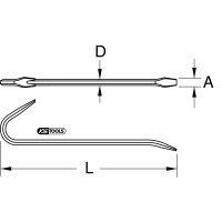 EDELSTAHL Nageleisen, 400mm