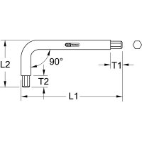 TITANplus Winkelstiftschlüssel Innensechskant,2mm