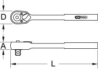 3/8" TITANplus Umschaltknarre, 30 Zahn