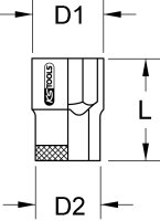 3/8" TITANplus Sechskant-Stecknuss, 3/8