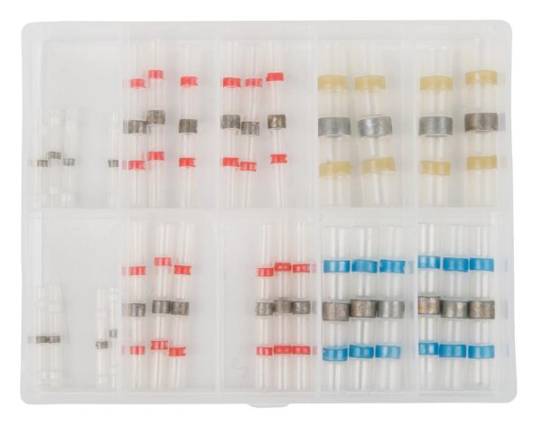 Sortiment Lötmuffen, isoliert, 1,8x25mm-6,2x40mm, 30-tlg