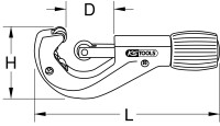 Teleskop-Rohrabschneider für Edelstahl (Inox) Rohre, 3-42mm