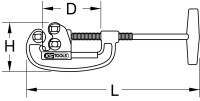 Stahl-Rohrabschneider für Edelstahl (Inox) Rohre, 1/8"-2"