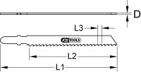 Bi-Metall-Stichsägeblatt, 100mm, 2mm, T111HF, 5er Pack