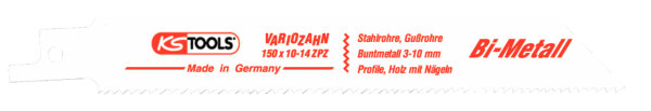 Säbelsägeblatt, 150mm, Variozahn, 1,8-2,5mm, 5er Pack