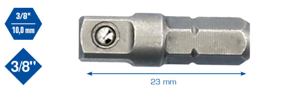 3/8" Bit-Adapter auf 10 mm