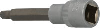 1/2" Vielzahn-Bit-Stecknuss, 100 mm lang, M8