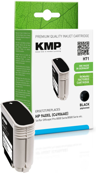 KMP H71  schwarz Druckerpatrone kompatibel zu HP 940XL (C4906AE)