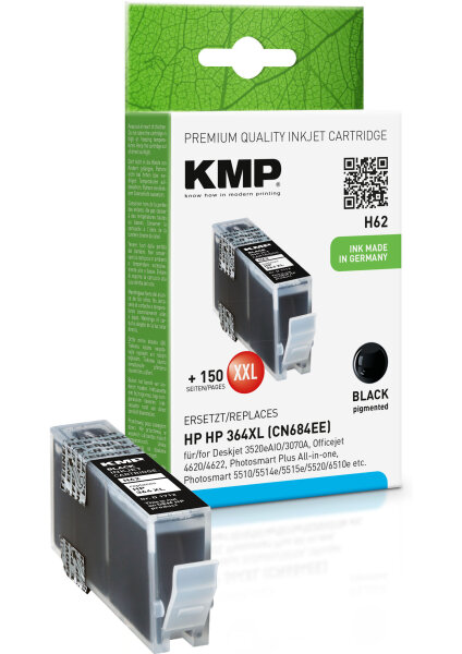 KMP H62  schwarz Druckerpatrone kompatibel zu HP 364XL (CB321EE)