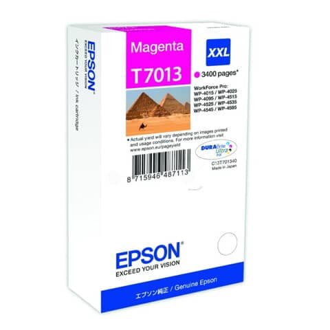 Original Epson Tintenpatrone magenta XXL (C13T701340,C13T70134010,T701340,T7013,T70134010)