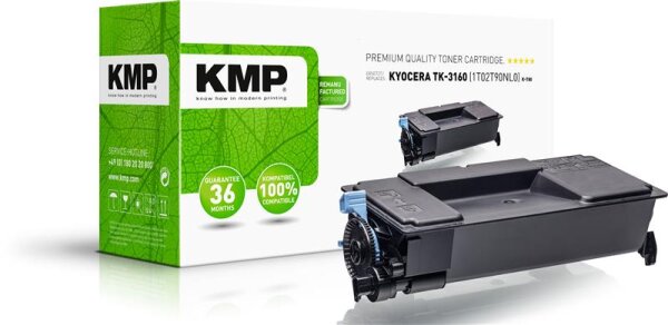 KMP K-T80  schwarz Toner kompatibel zu KYOCERA TK-3160