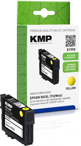 KMP E199X  gelb Druckerpatrone kompatibel zu EPSON 502XL (T02W44)