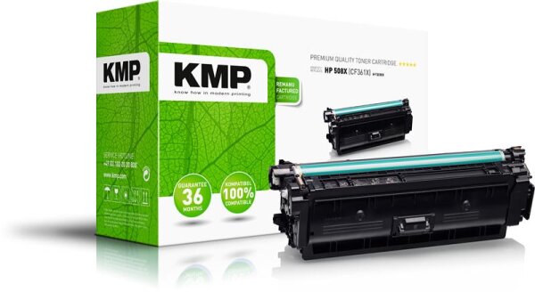 KMP H-T223CX  cyan Toner kompatibel zu HP 508X (CF361X)