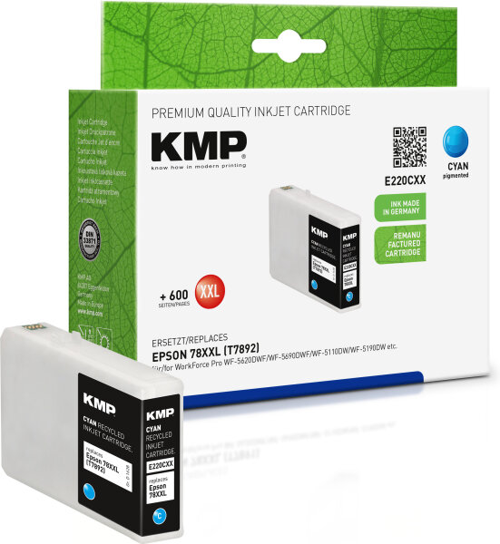 KMP E220CXX  cyan Druckerpatrone kompatibel zu EPSON T7892XXL