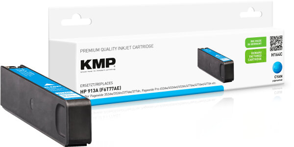 KMP H164C  cyan Druckerpatrone kompatibel zu HP 913A (F6T77AE)