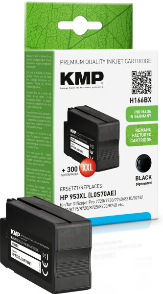 KMP H166BX  schwarz Druckerpatrone kompatibel zu HP 953XL (L0S70AE)