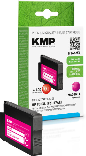 KMP H166MX  magenta Druckerpatrone kompatibel zu HP 953XL (F6U17AE)