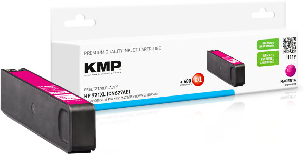 KMP H119  magenta Druckerpatrone kompatibel zu HP 971XL (CN627AE)