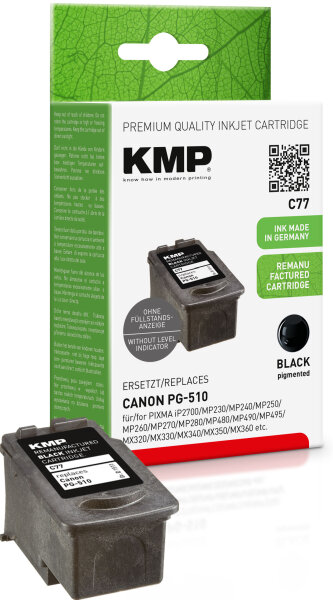 KMP C77  schwarz Druckkopf kompatibel zu Canon PG-510