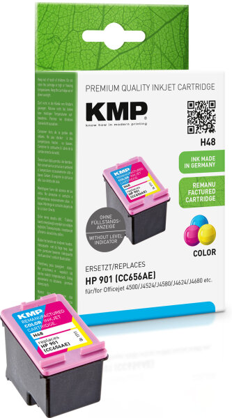 KMP H48  color Druckerpatrone kompatibel zu HP 901XL (CC656EE)