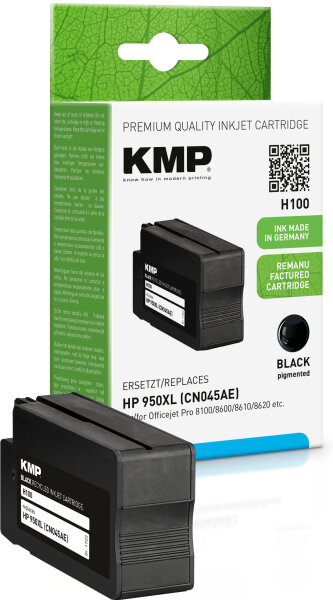 KMP H100  schwarz Druckerpatrone kompatibel zu HP 950XL (CN045AE)