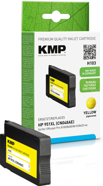 KMP H103  gelb Druckerpatrone kompatibel zu HP 951XL (CN048AE)