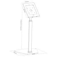 InLine® iPad 9,7" Standfuß, Stand-Halterung, Aluminium, abschließbar