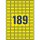 Farbige Etiketten, ablösbar, A4, 25,4 x 10 mm, 20 Bogen/3.780 Etiketten, gelb