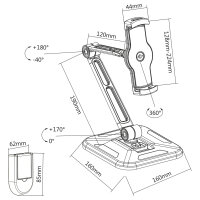 InLine® Tablet Halterung für Wand- oder...