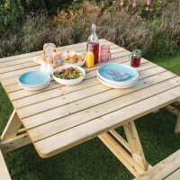 Rowlinson Quadratischer Picknicktisch aus Holz