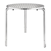 Bolero runder Bistrotisch Edelstahl 3 Beine 70cm