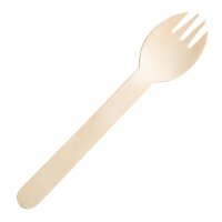 Fiesta kompostierbare, einzeln verpackte Holzsporks (500...