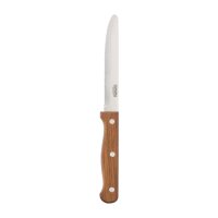 Olympia Steakmesser mit runder Spitze Holz