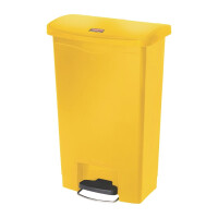 Rubbermaid Slim Jim Treteimer vorne 50L Gelb